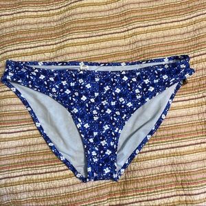 Aerie blue bikini bottoms large blues L floral